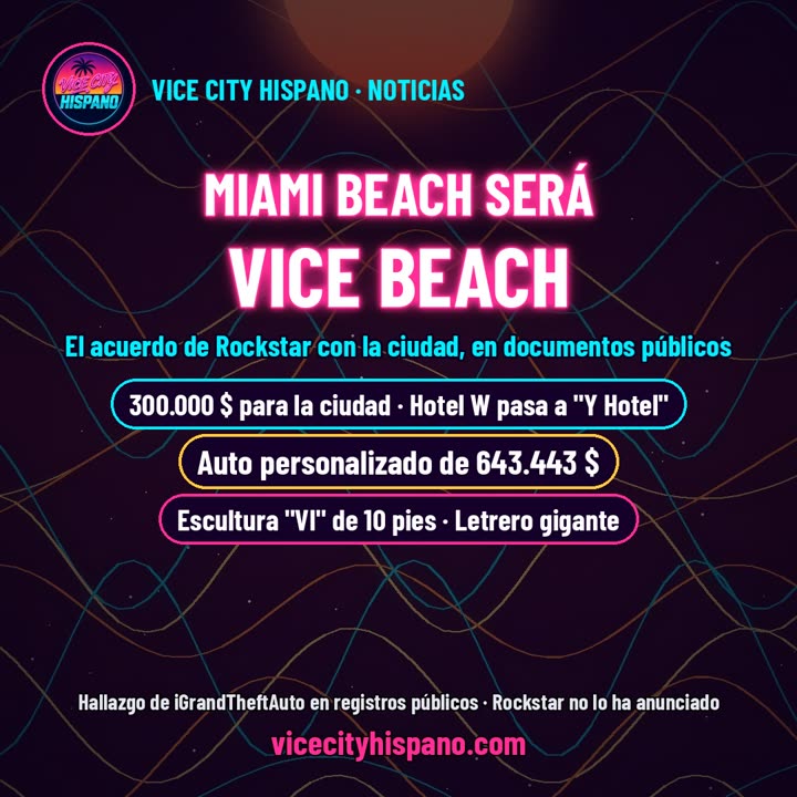 Miami Beach será "Vice Beach" por GTA VI